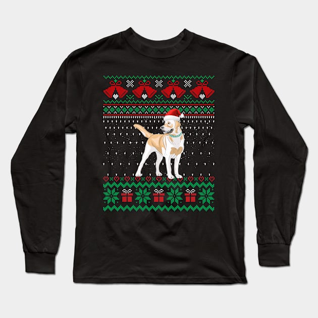 Funny Labrador Dog Lover Hats Ugly Christmas Sweater Gifts Long Sleeve T-Shirt by Maccita